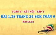 Bài 1.38 trang 24 SGK Toán 6 tập 1 Kết nối tri thức